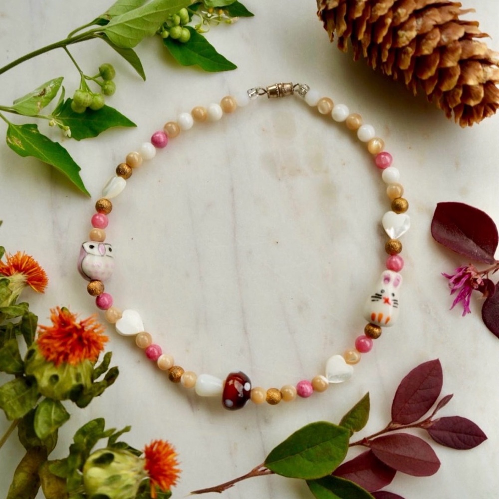 🍃Forest Day🍃New Hand Made Beads Necklace ✨Size for 3-9 years